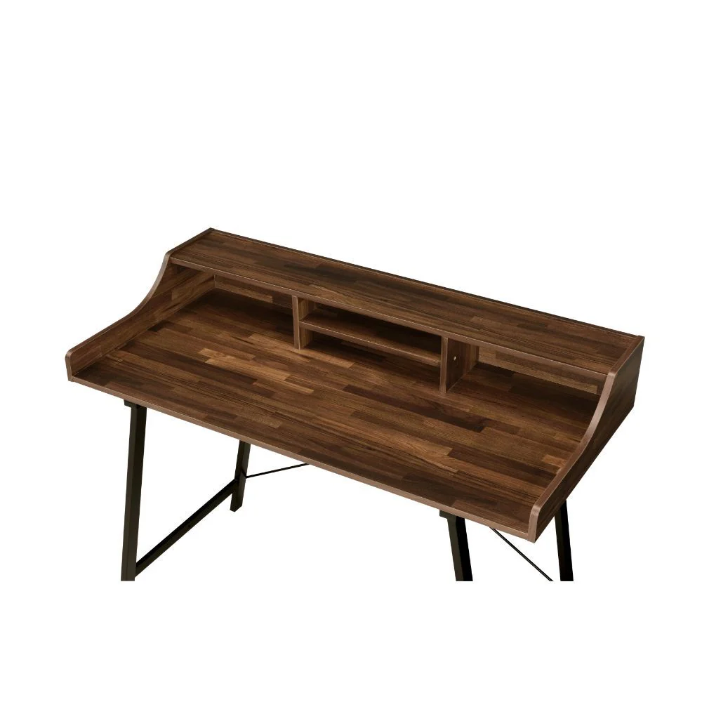 Sange - Desk - Walnut & Black - Funk Metal Works LLC