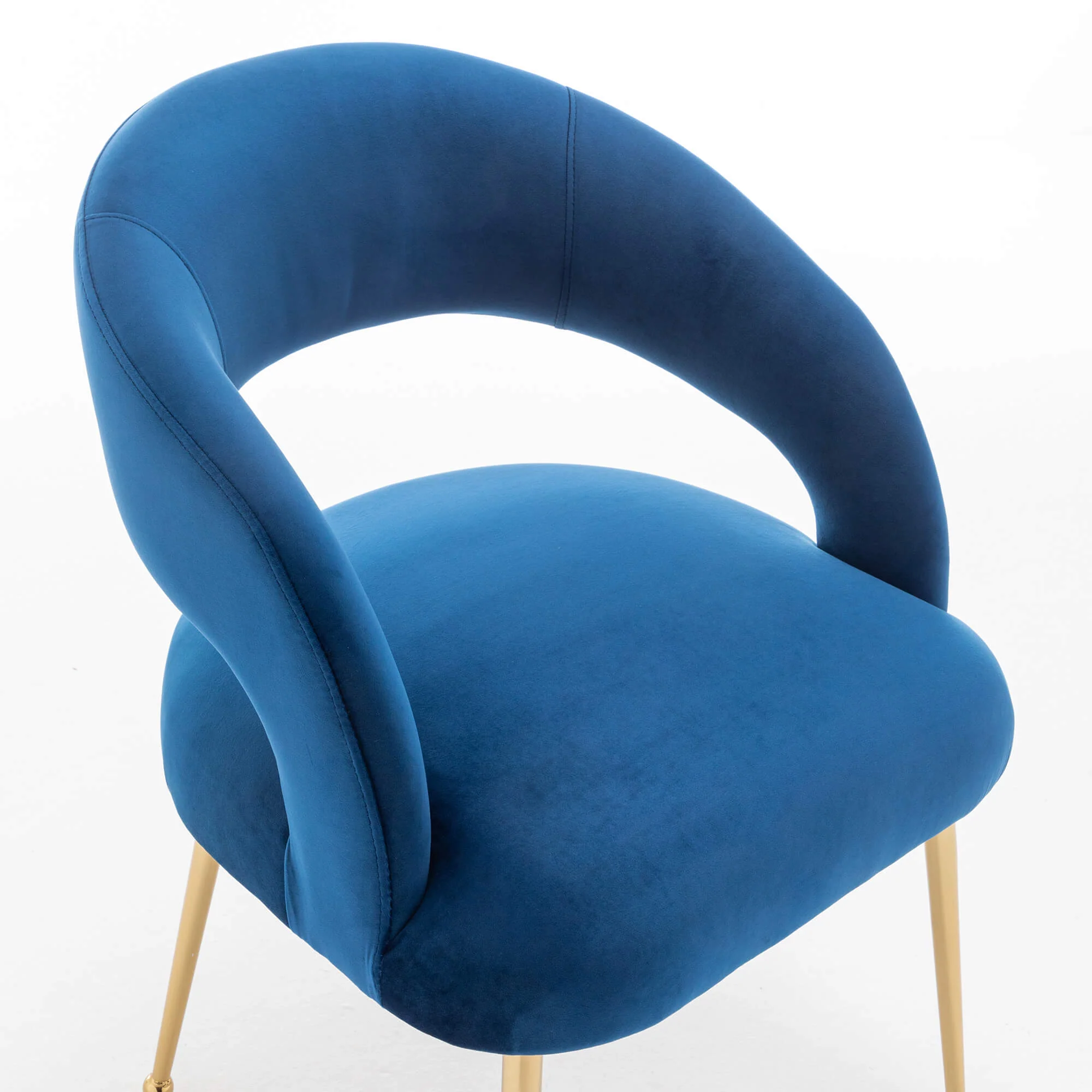 SEYNAR Mid Century Modern Velvet Upolstered Open-Back Dining Chair Set of 2/4/6 - Funk Metal Works LLC