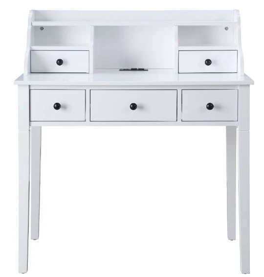 Agia - Desk - White Finish - Funk Metal Works LLC