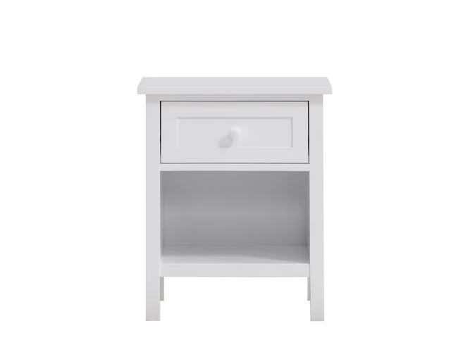 Iolanda - Nightstand - White Finish - Funk Metal Works LLC