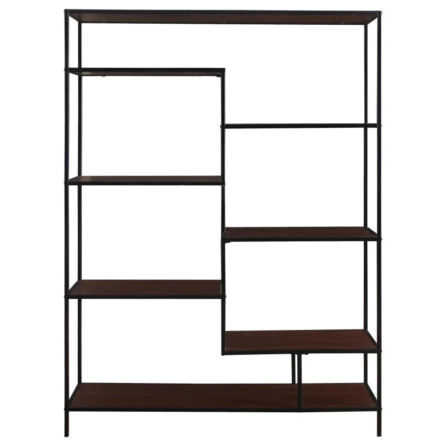 Asher - Bookcase - Brown - Funk Metal Works LLC