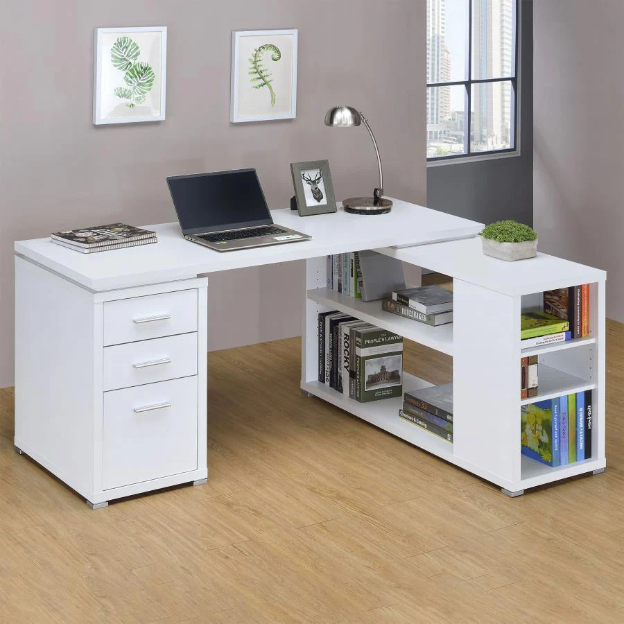 Yvette - L-shape Office Desk - Funk Metal Works LLC