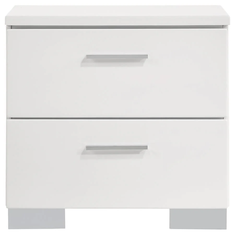 Felicity - Nightstand - White - Funk Metal Works LLC
