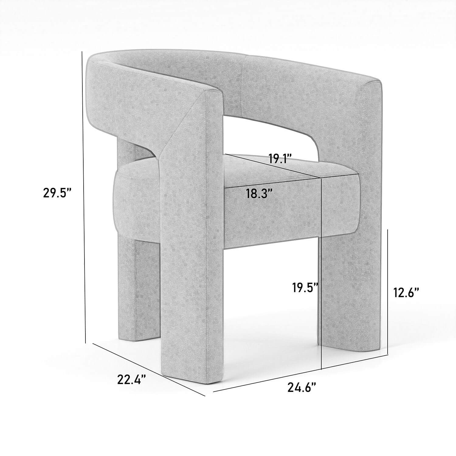 SEYNAR Modern Glam PU Leather Upholstered Dining Chair - Funk Metal Works LLC