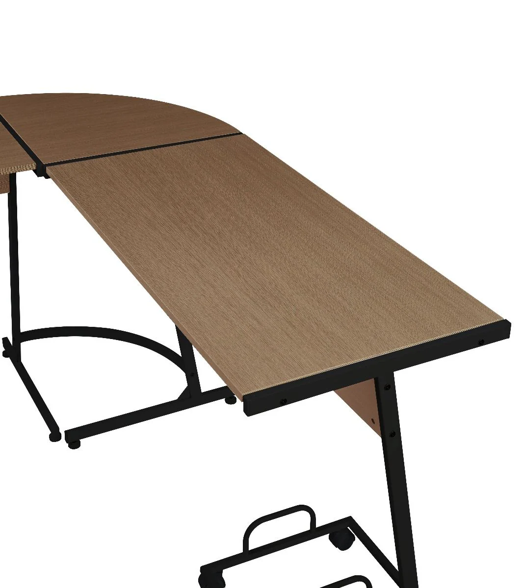 Acme - Dazenus - Computer Desk, Black Finish - Of00044 - Black & Oak Finish - Funk Metal Works LLC