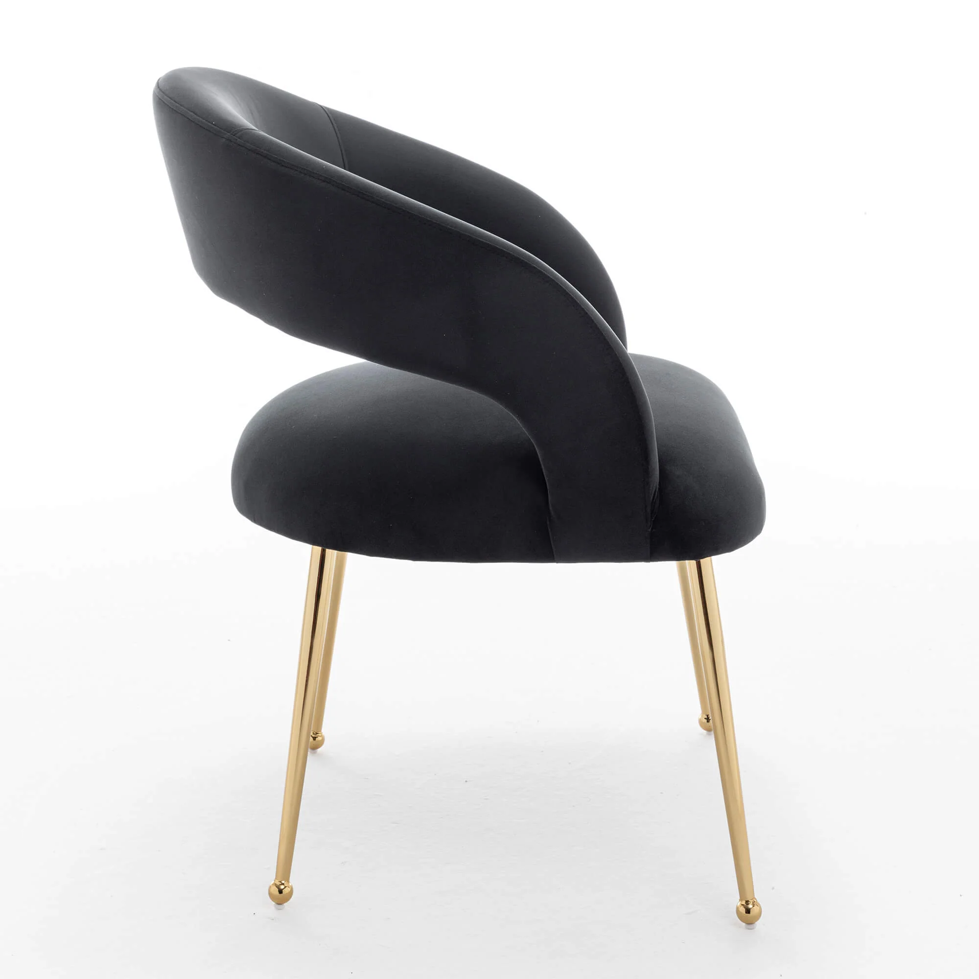 SEYNAR Mid Century Modern Velvet Upolstered Open-Back Dining Chair Set of 2/4/6 - Funk Metal Works LLC