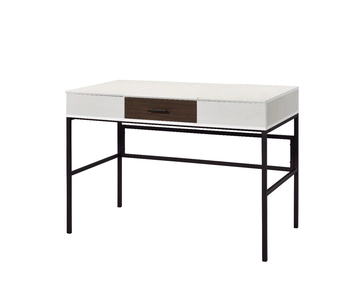 Verster - Desk - Natural & Black Finish - Funk Metal Works LLC