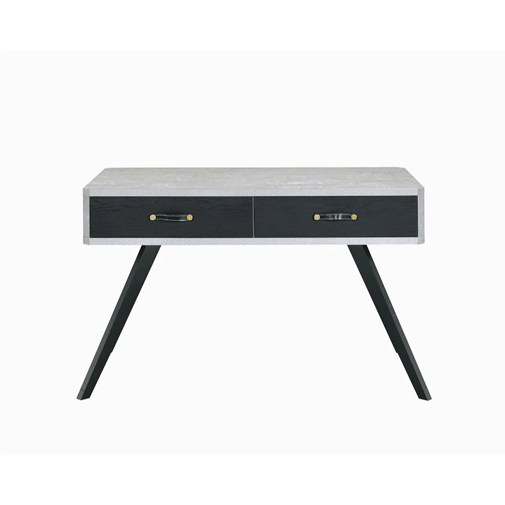 Magna - Desk - Faux Concrete & Black - Funk Metal Works LLC