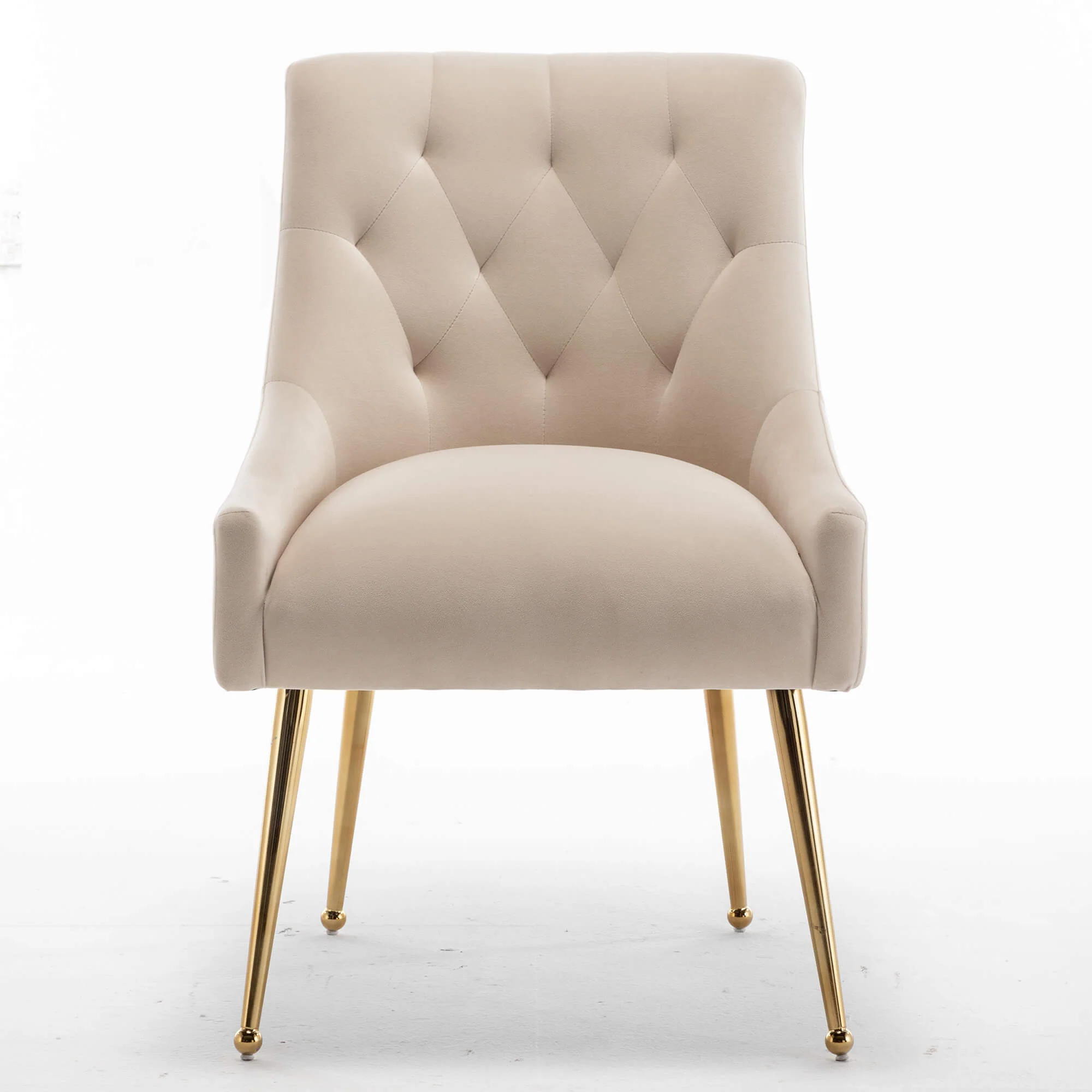 SEYNAR Modern Dining Chairs Set of 2/4/6, Upholstered Accent Chair Tufted Back Armless Chair with Back Pull - Funk Metal Works LLC