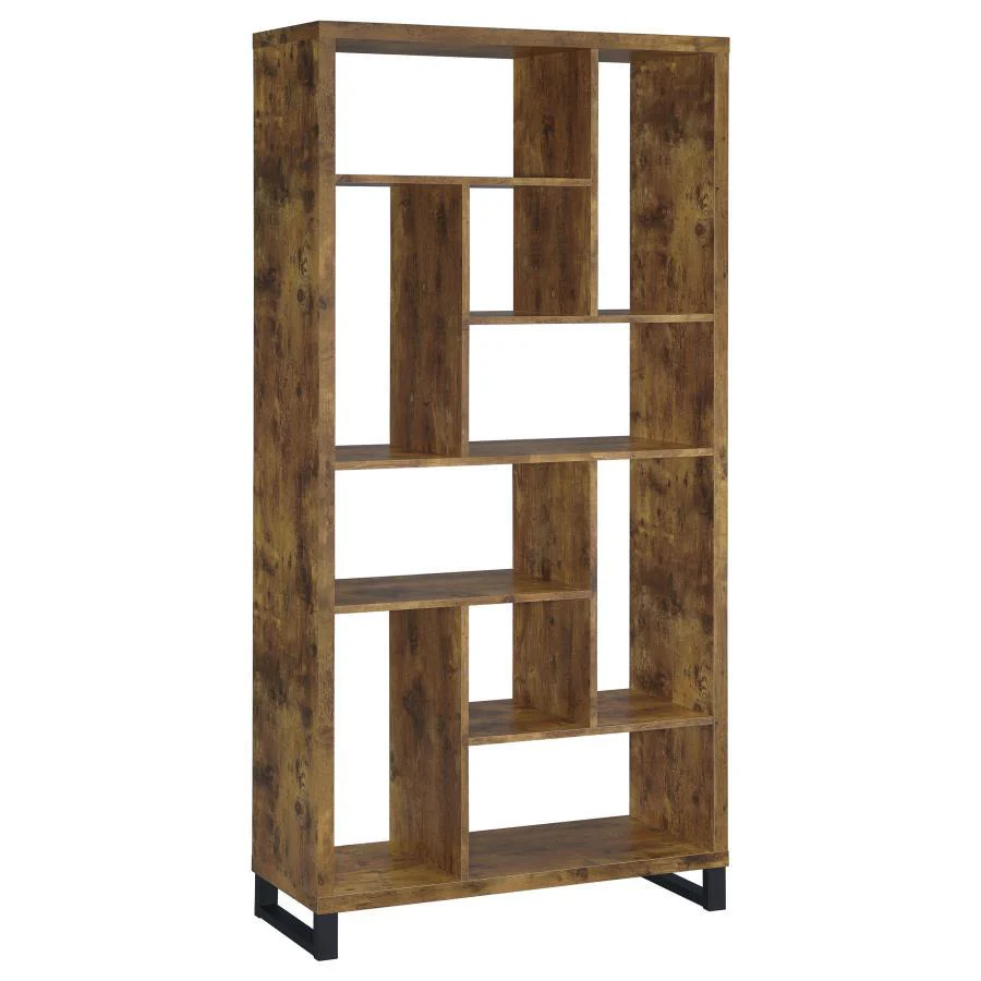 Delwin - Bookcase - Brown - Funk Metal Works LLC