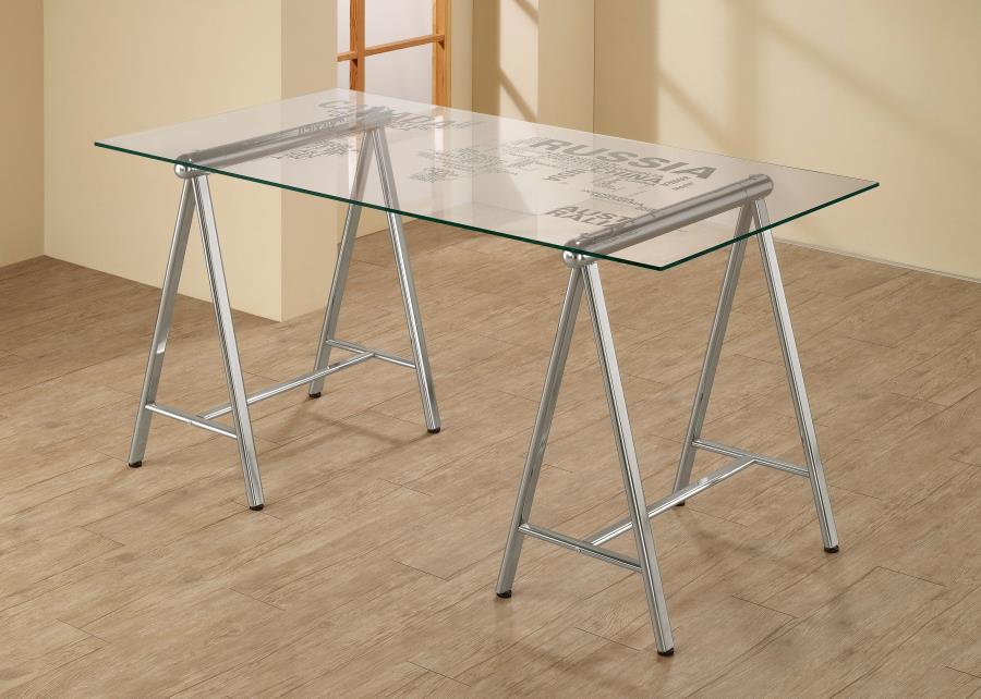 Patton - Writing Desk - Pearl Silver - Funk Metal Works LLC