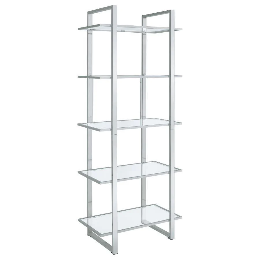 Hartford - Bookcase - Pearl Silver - Funk Metal Works LLC
