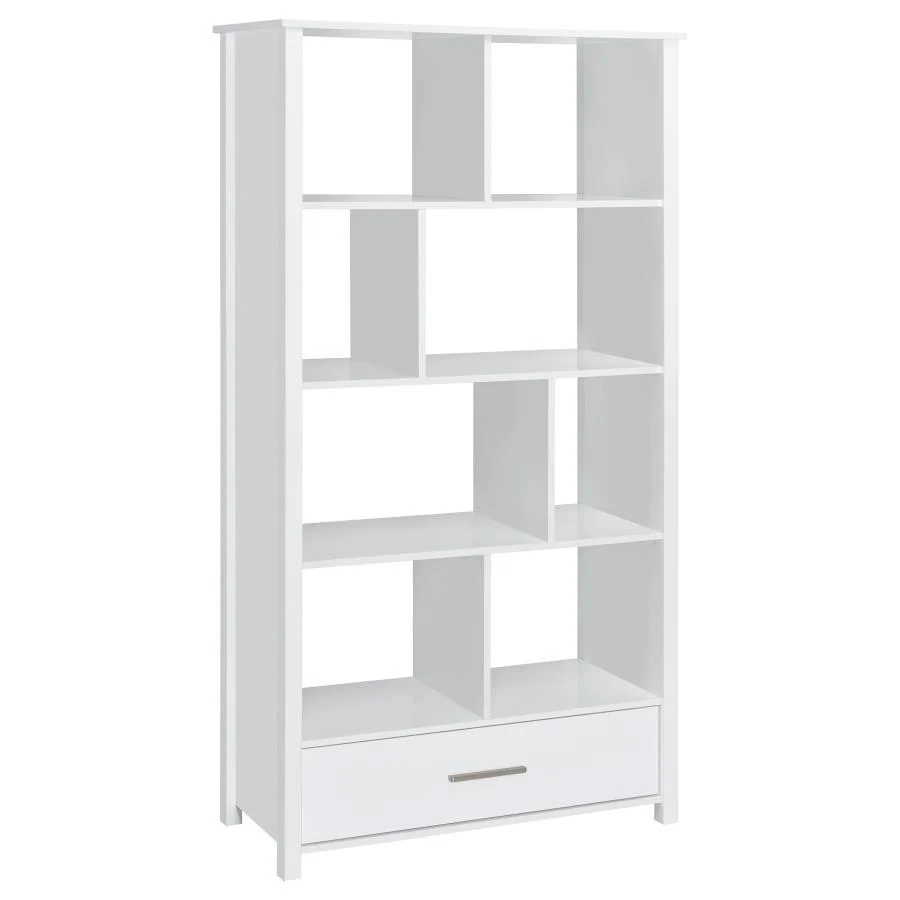 Dylan - Bookcase - White - Funk Metal Works LLC