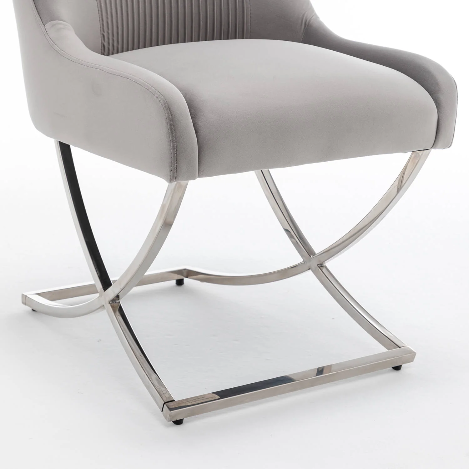 SEYNAR Contempoary Velvet Dining Chair Set of 2/4/6 with Metal Frame Legs and Back Pull - Funk Metal Works LLC