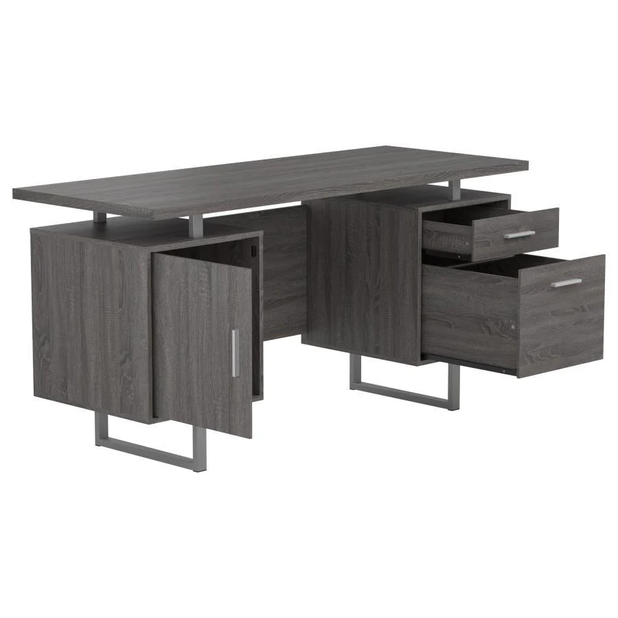 Lawtey - Floating Top Office Desk - Funk Metal Works LLC