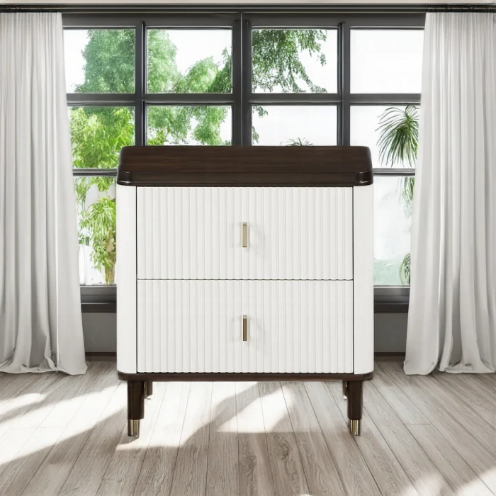 Carena Nightstand W/USB - Funk Metal Works LLC
