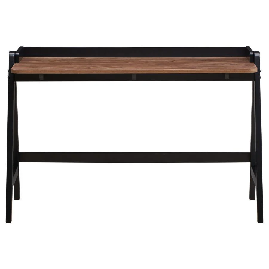 Raul - Writing Desk - Dark Brown - Funk Metal Works LLC