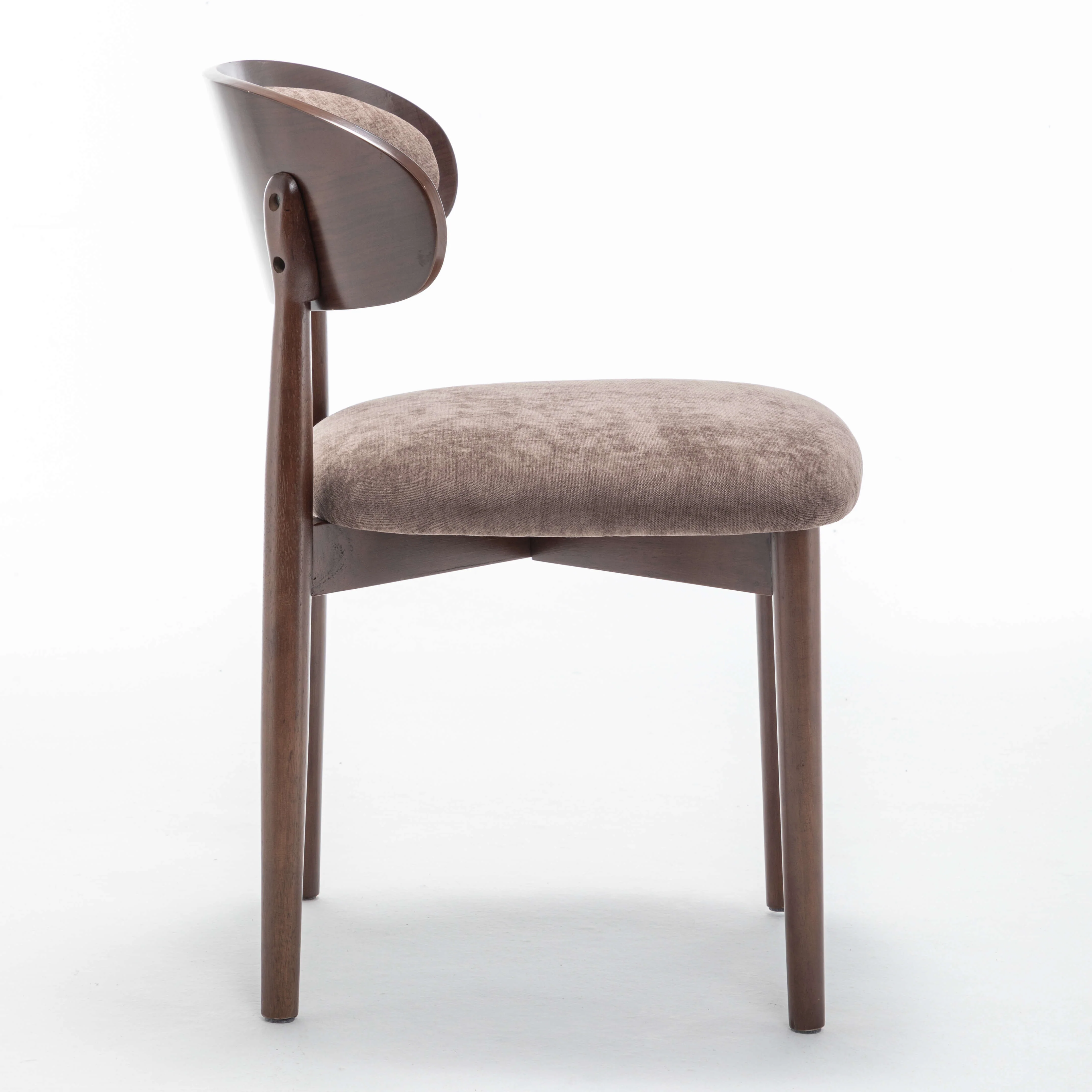 SEYNAR Set of 2/4/6 Mid-Century Modern Chenille Dining Chairs with Solid Wood Frame - Funk Metal Works LLC
