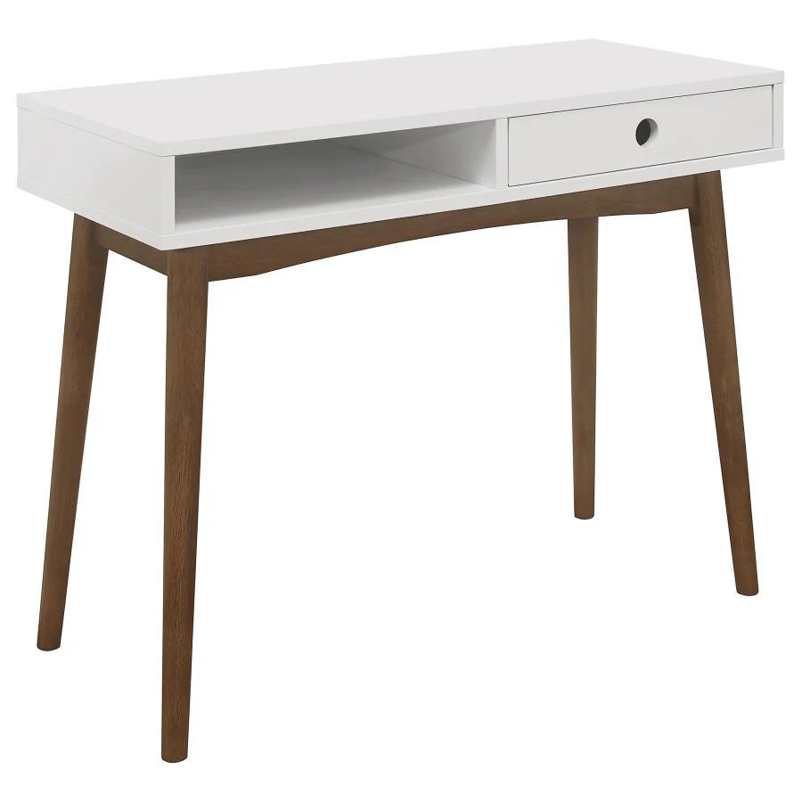 Bradenton - Writing Desk - White - Funk Metal Works LLC