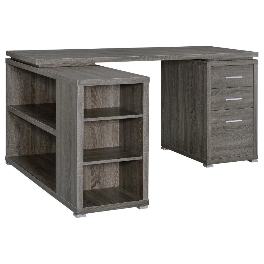 Yvette - L-shape Office Desk - Funk Metal Works LLC