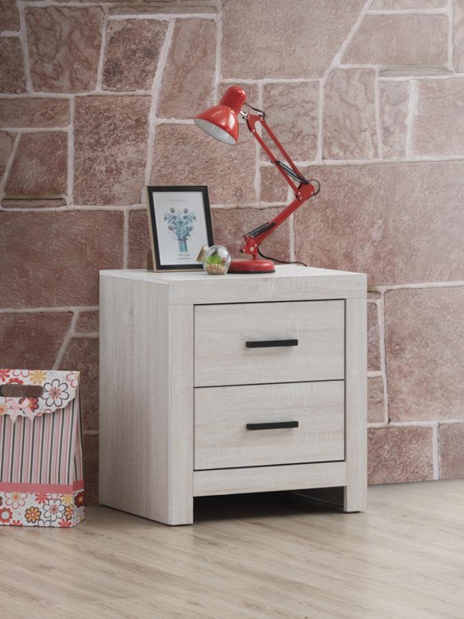 Brantford - 2-Drawer Nightstand Coastal - White - Funk Metal Works LLC