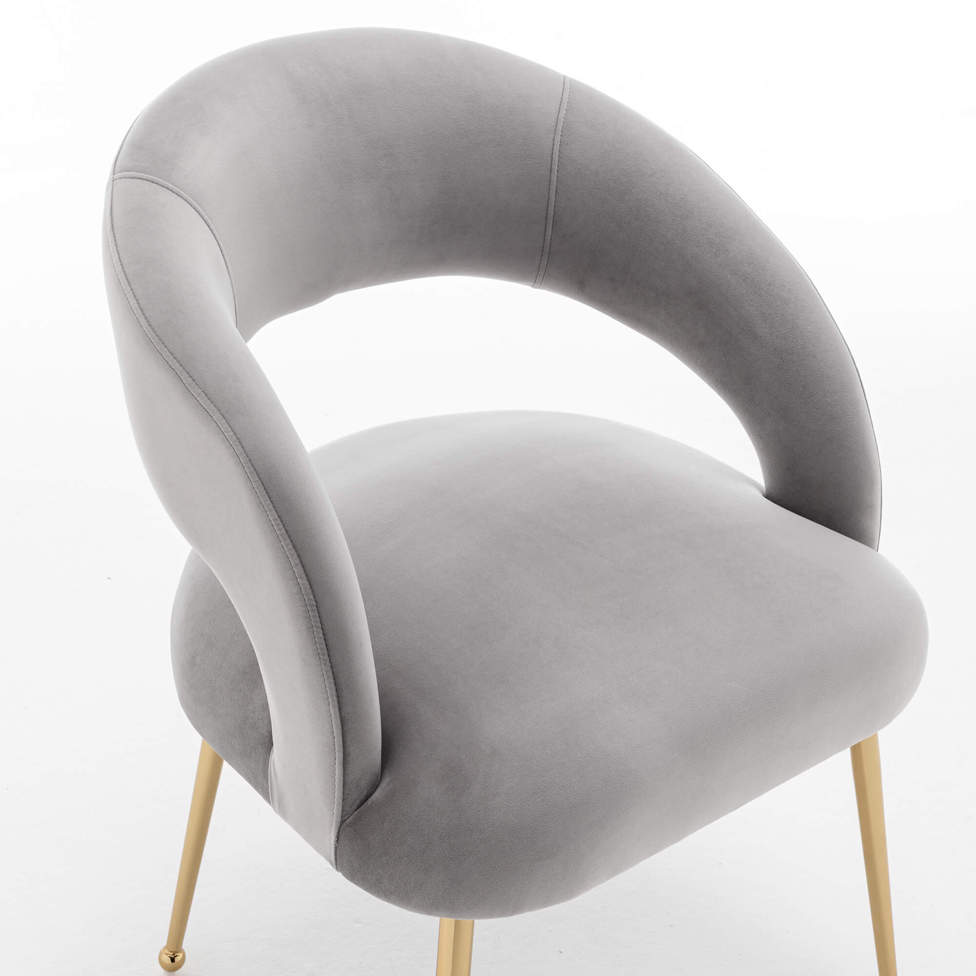 SEYNAR Mid Century Modern Velvet Upolstered Open-Back Dining Chair Set of 2/4/6 - Funk Metal Works LLC
