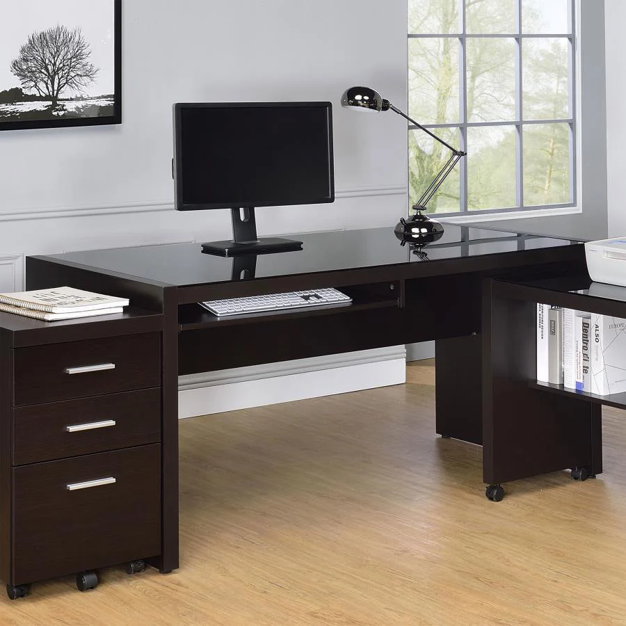 Skeena - Computer Desk - Brown - Funk Metal Works LLC