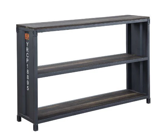 Cargo - Bookshelf - Weathered Oak & Gunmetal Finish - Funk Metal Works LLC
