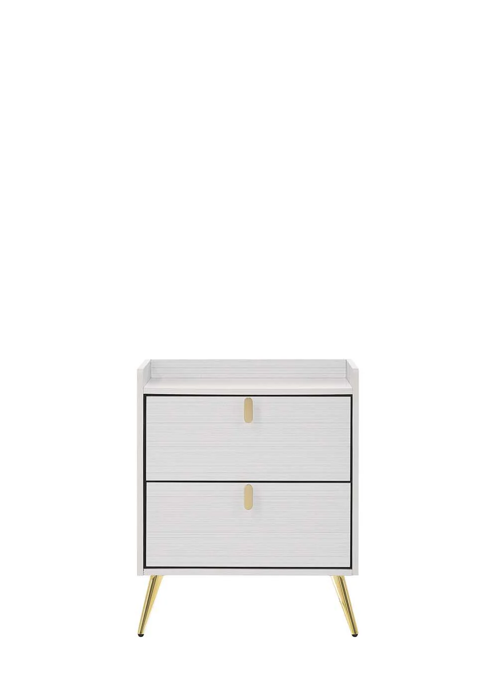 Zeena - Nightstand - White Finish - Funk Metal Works LLC