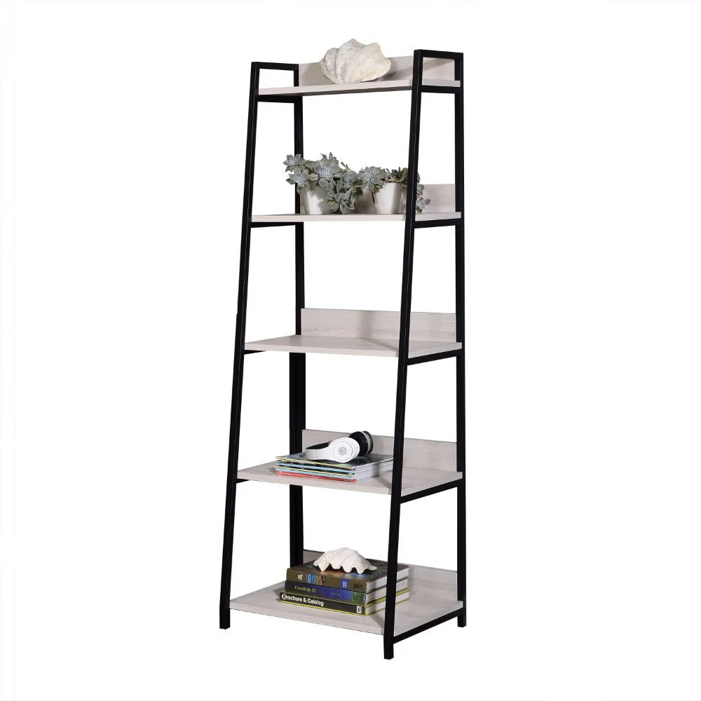Wendral - Bookshelf - Natural & Black - Funk Metal Works LLC