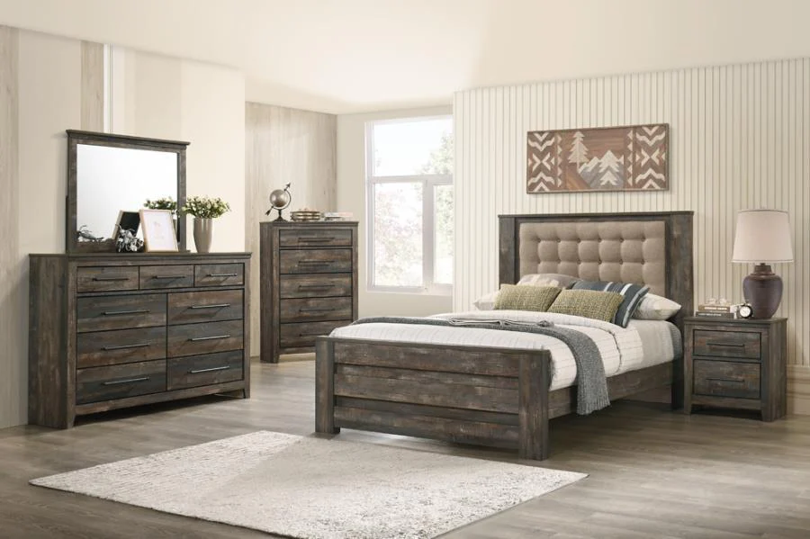 Ridgedale - 2-Drawer Nightstand - Weathered Dark Brown - Funk Metal Works LLC