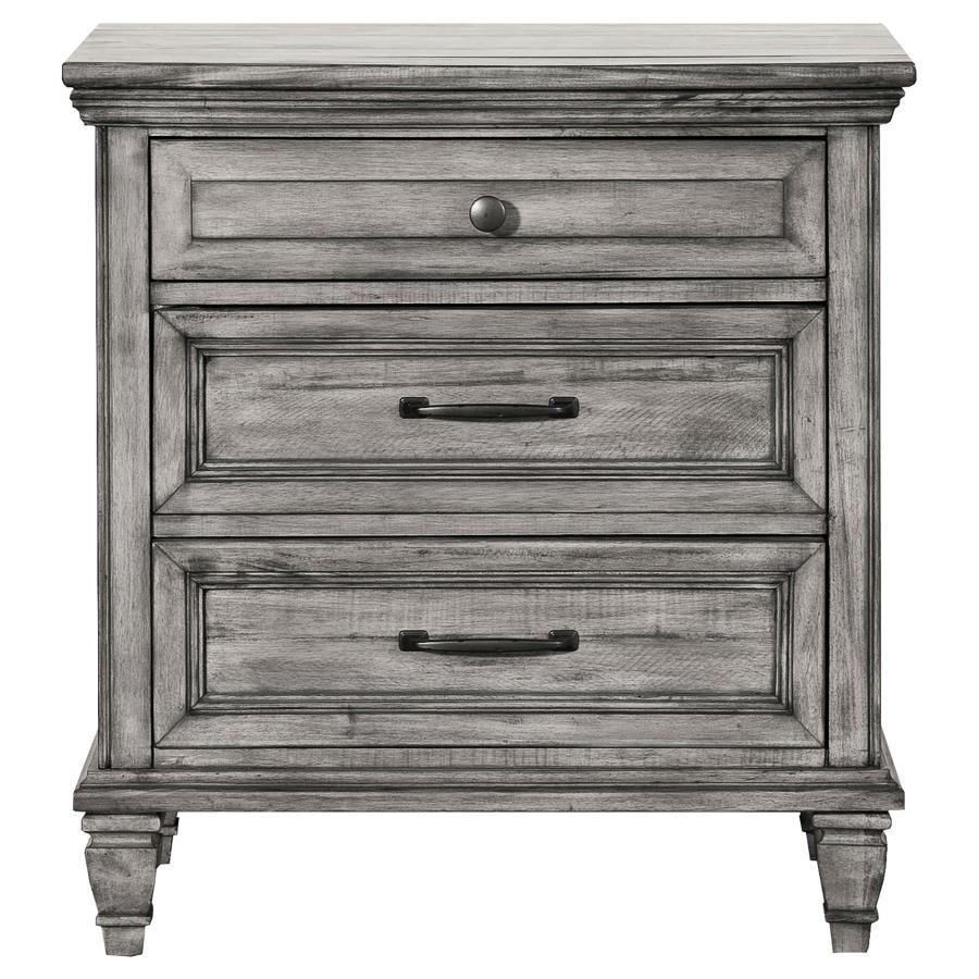 Avenue - Nightstand - Dark Gray - Funk Metal Works LLC