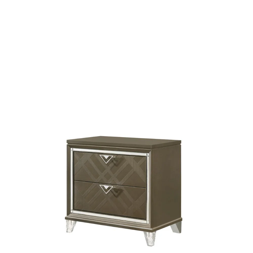 Skylar - Nightstand - Dark Champagne - Funk Metal Works LLC