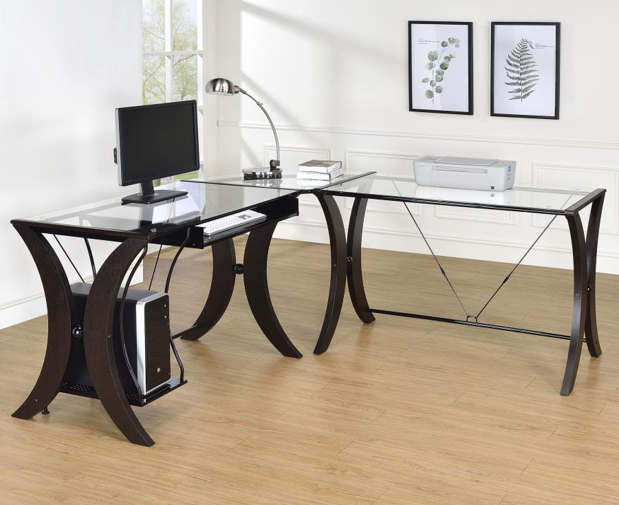 Monterey - Computer Desk - Brown - Funk Metal Works LLC