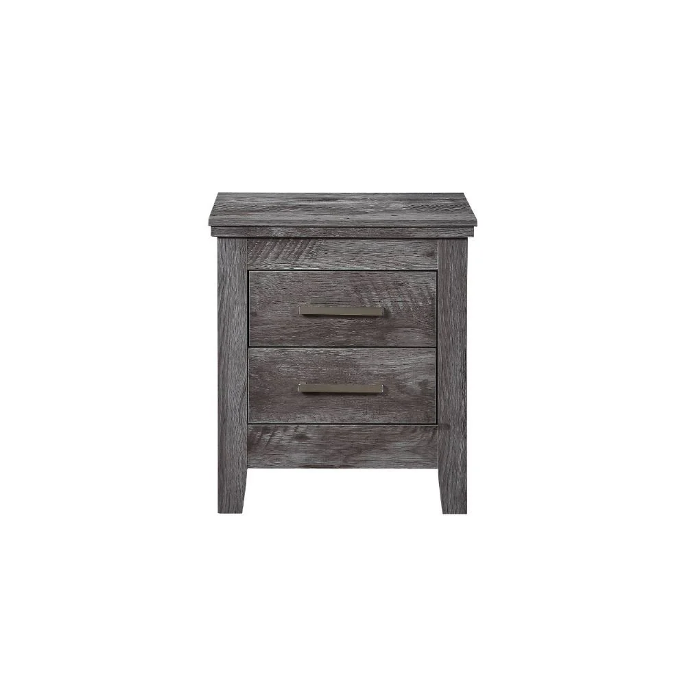 Vidalia - Nightstand - Rustic Gray Oak - Funk Metal Works LLC