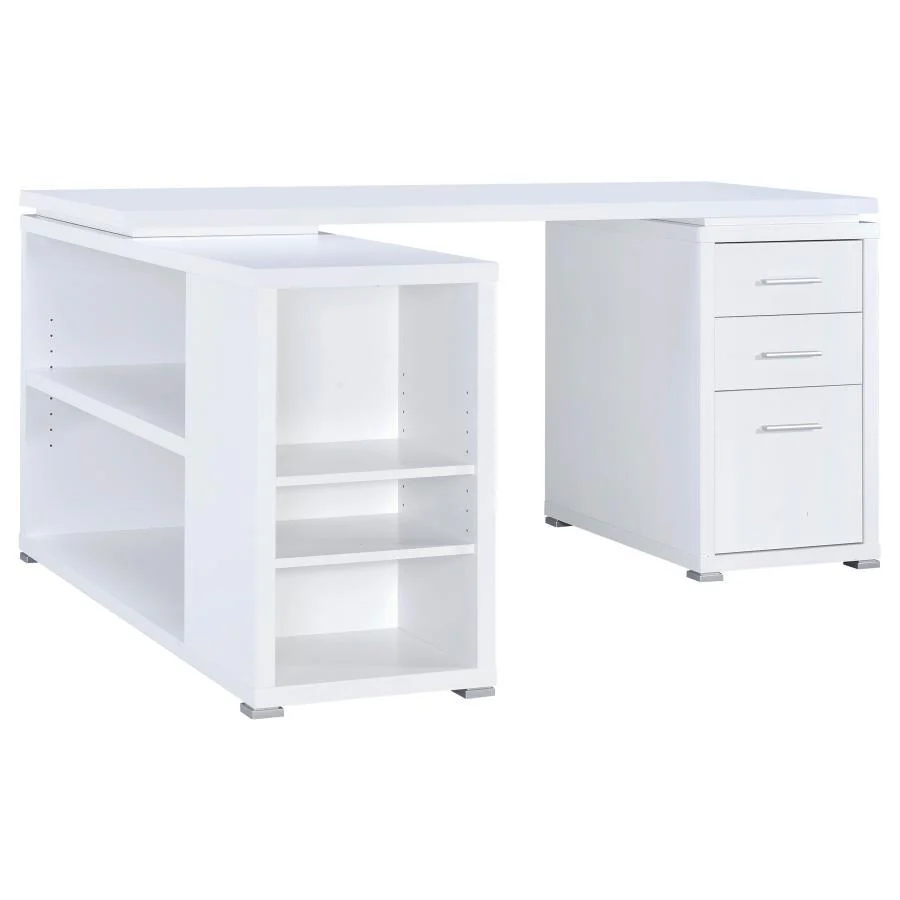 Yvette - L-shape Office Desk - Funk Metal Works LLC