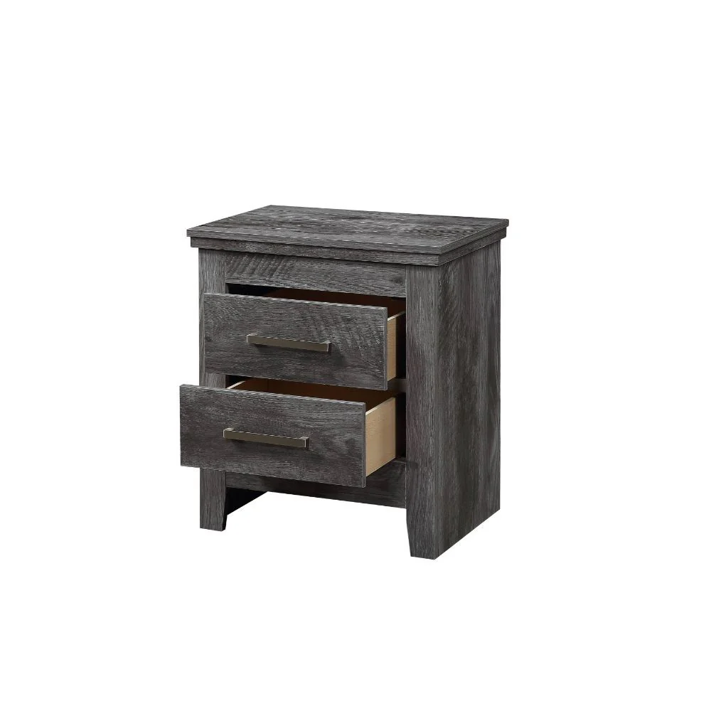 Vidalia - Nightstand - Rustic Gray Oak - Funk Metal Works LLC