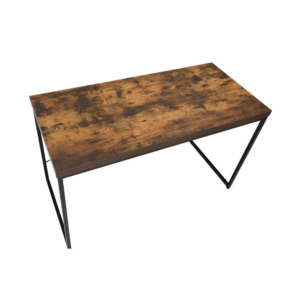 Bob - Desk - Weathered Oak & Black - Funk Metal Works LLC