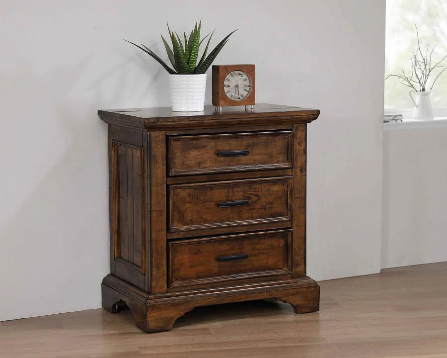 Elk Grove - Nightstand - Light Brown - Funk Metal Works LLC