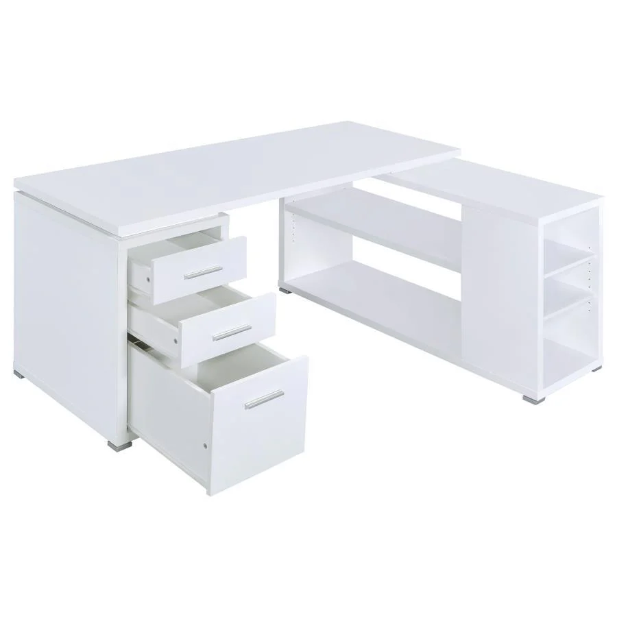 Yvette - L-shape Office Desk - Funk Metal Works LLC