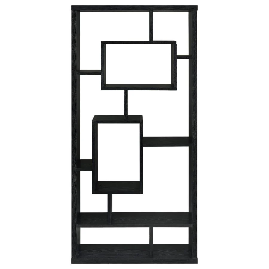 Linbrook - 10-Shelf Bookcase - Black - Funk Metal Works LLC
