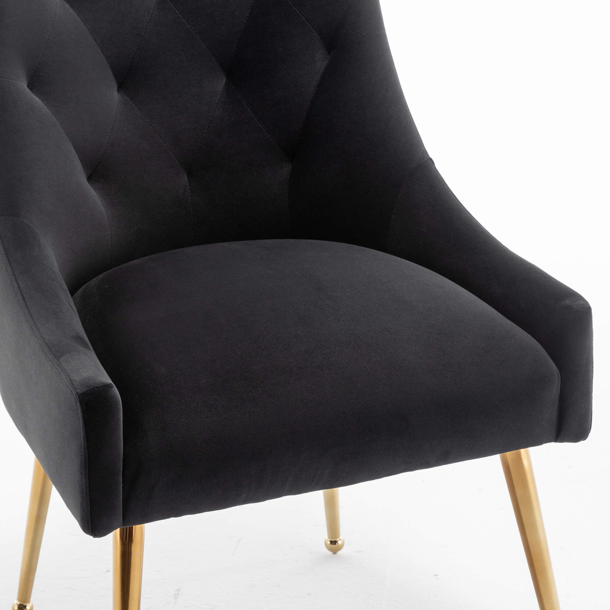 SEYNAR Modern Dining Chairs Set of 2/4/6, Upholstered Accent Chair Tufted Back Armless Chair with Back Pull - Funk Metal Works LLC