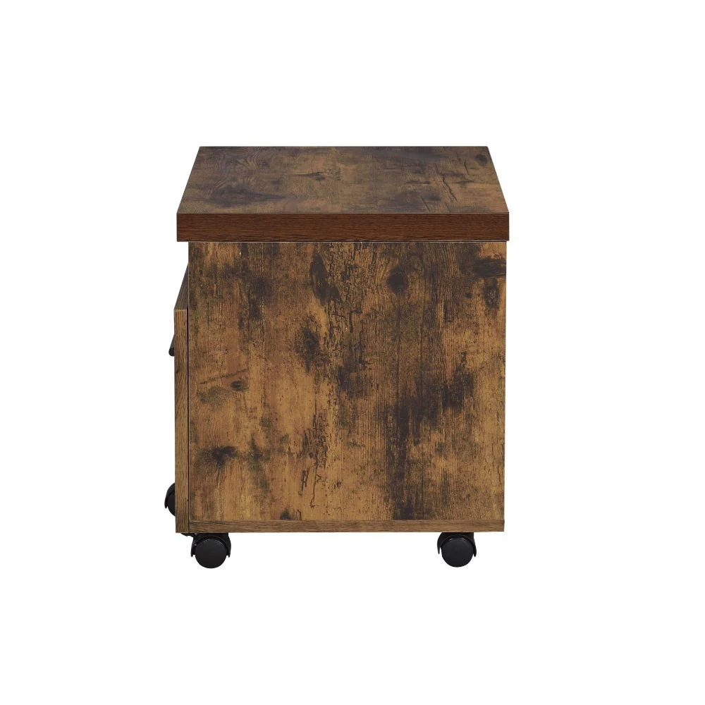 Bob - File Cabinet - Weathered Oak & Black - Funk Metal Works LLC