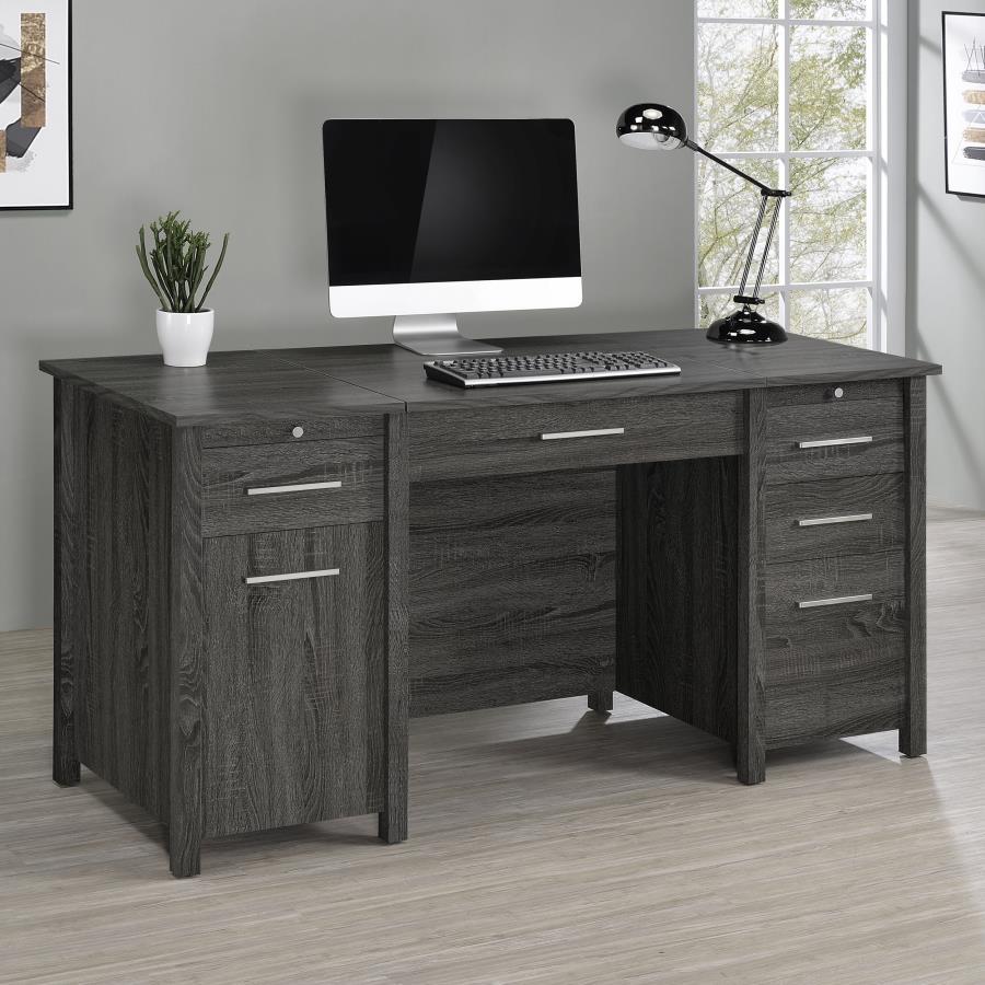 Dylan - Lift Top Desk - Gray - Funk Metal Works LLC