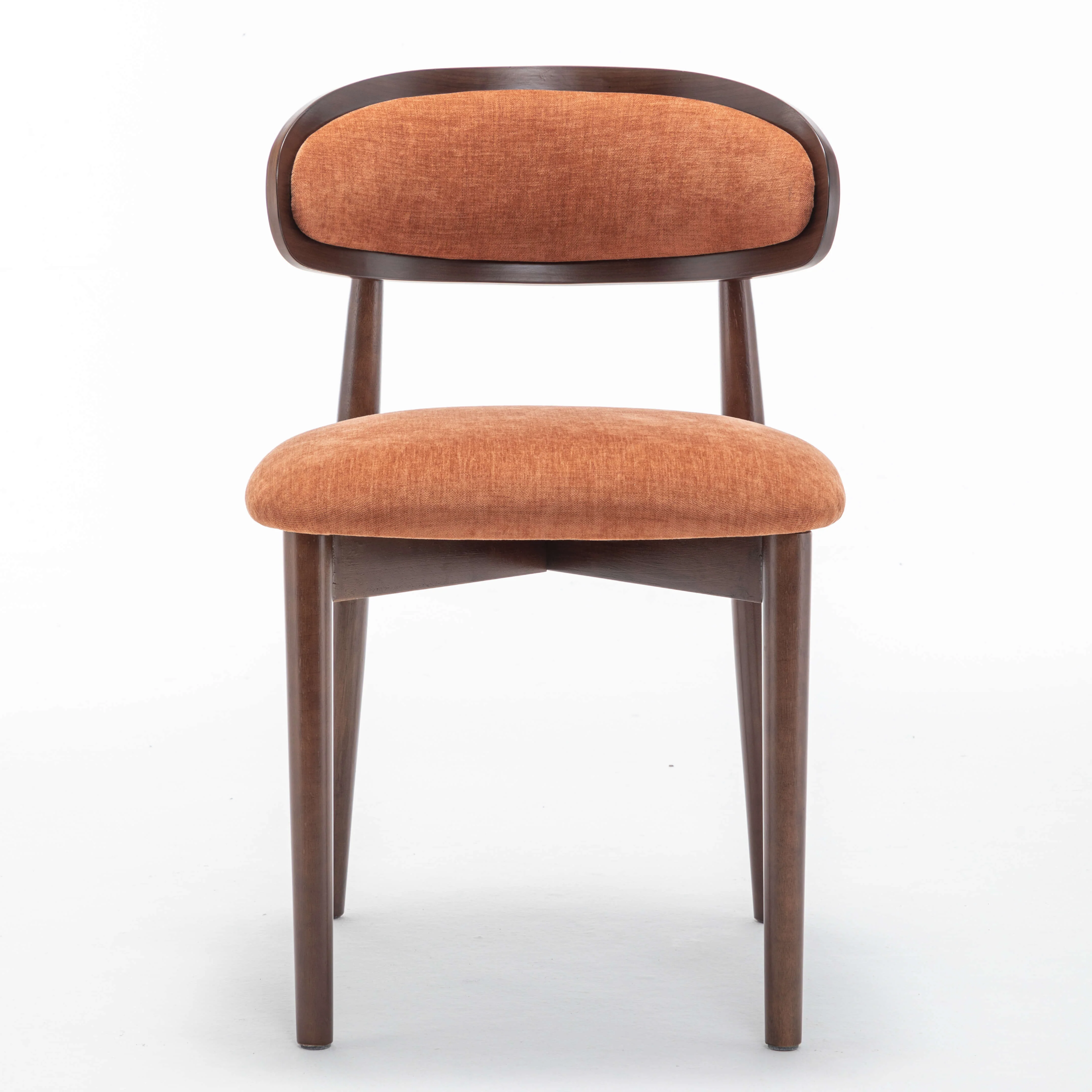 SEYNAR Set of 2/4/6 Mid-Century Modern Chenille Dining Chairs with Solid Wood Frame - Funk Metal Works LLC