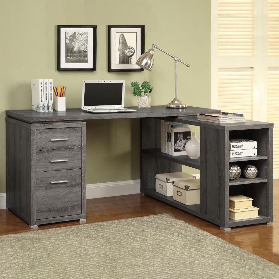 Yvette - L-shape Office Desk - Funk Metal Works LLC