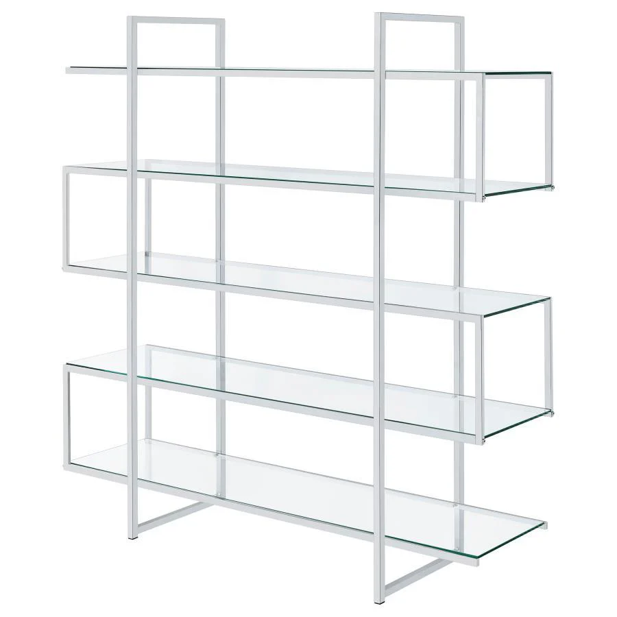 Elmer - 5-Shelf Bookcase - White - Funk Metal Works LLC
