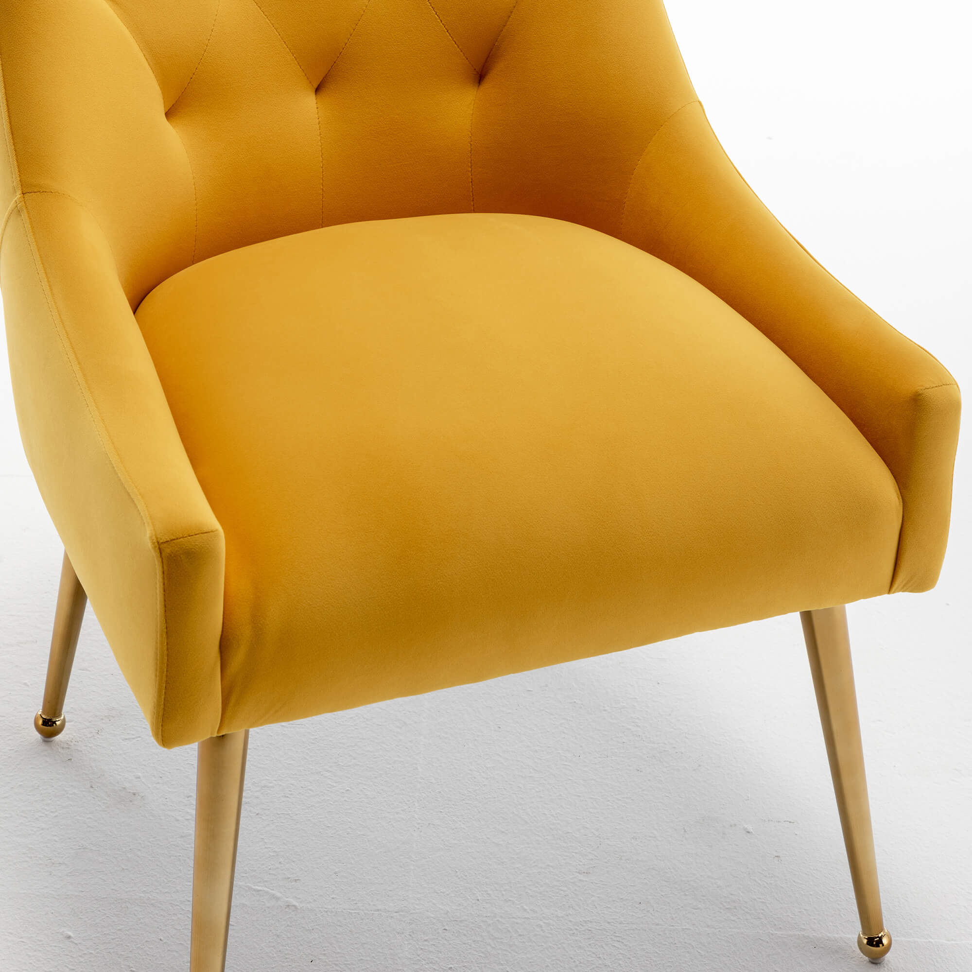 SEYNAR Modern Dining Chairs Set of 2/4/6, Upholstered Accent Chair Tufted Back Armless Chair with Back Pull - Funk Metal Works LLC