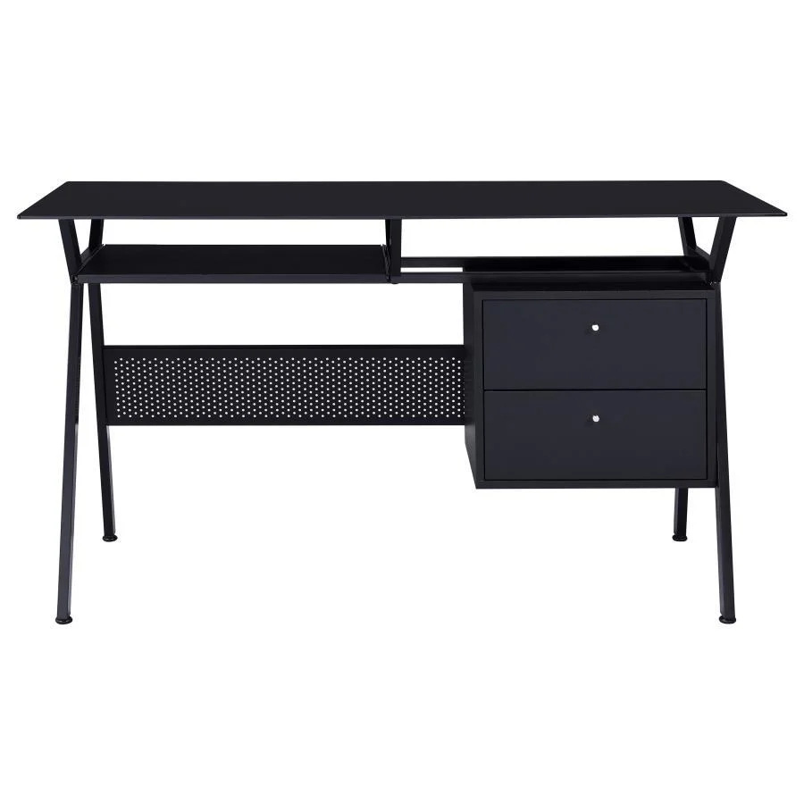 Weaving - Computer Desk - Black - Funk Metal Works LLC