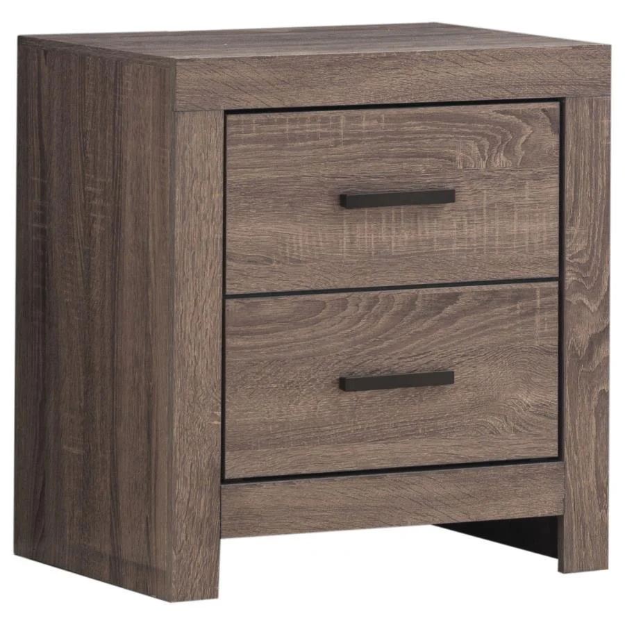 Brantford - 2-Drawer Nightstand - Barrel Oak - Funk Metal Works LLC